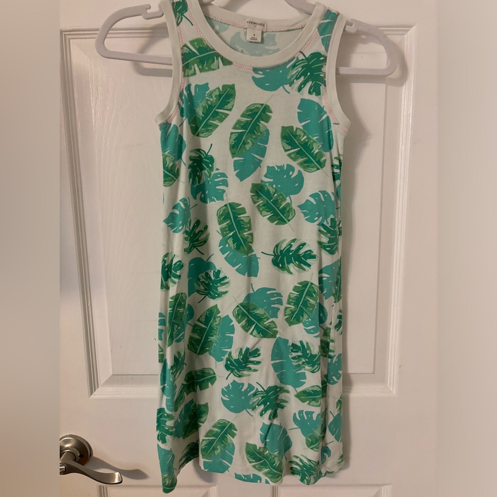 Girls Palm Print Crewcuts Dress